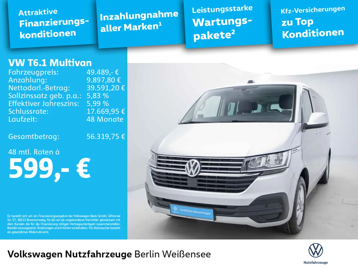 Volkswagen T6.1 Multivan TDI Comfortline DSG*NAV*AHK*LEDER* Silber - 2