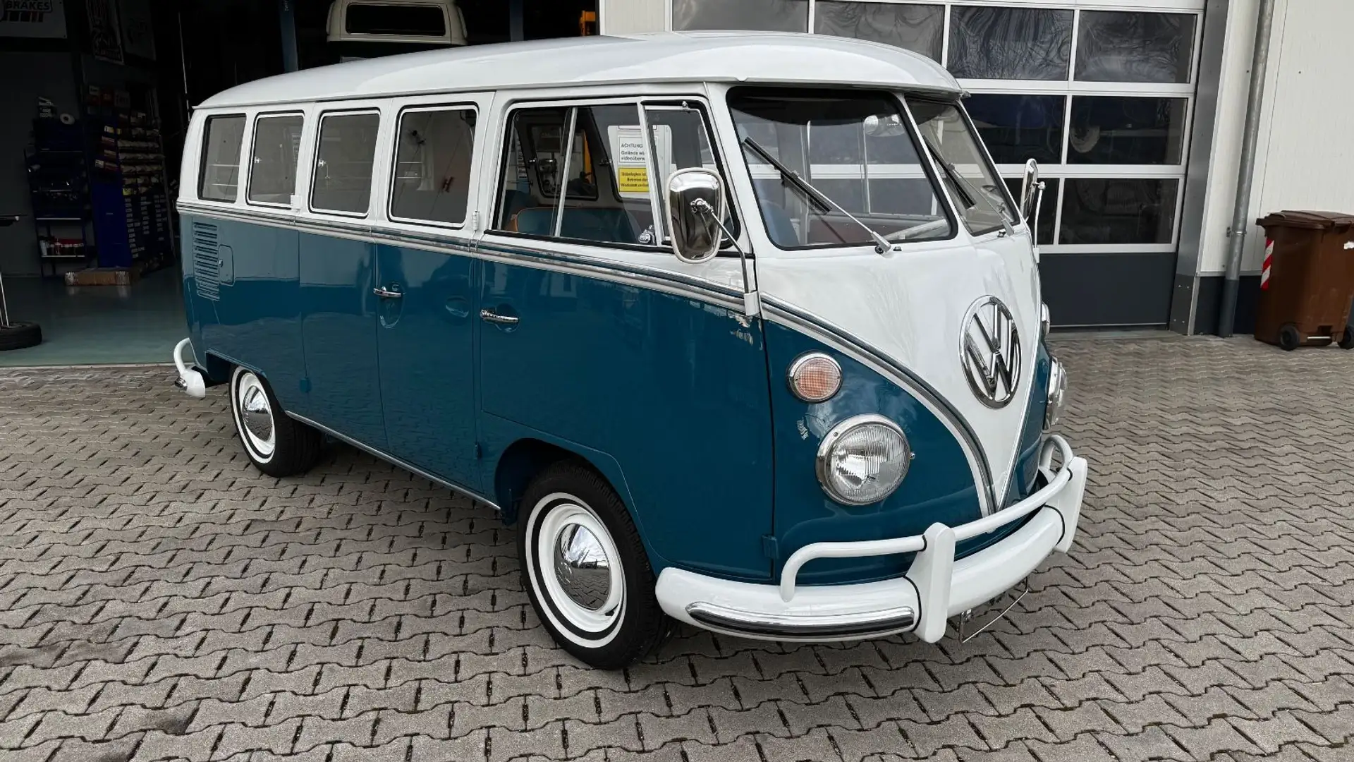 Volkswagen T1 Samba Typ 24 Original Deutsch Campingausbau Albastru - 2