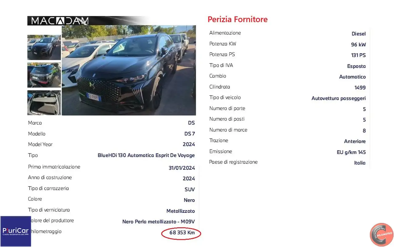 DS 7 BlueHDi 130 auto Esprit De Voyage Pelle Cruise 19“, миниатюра 14