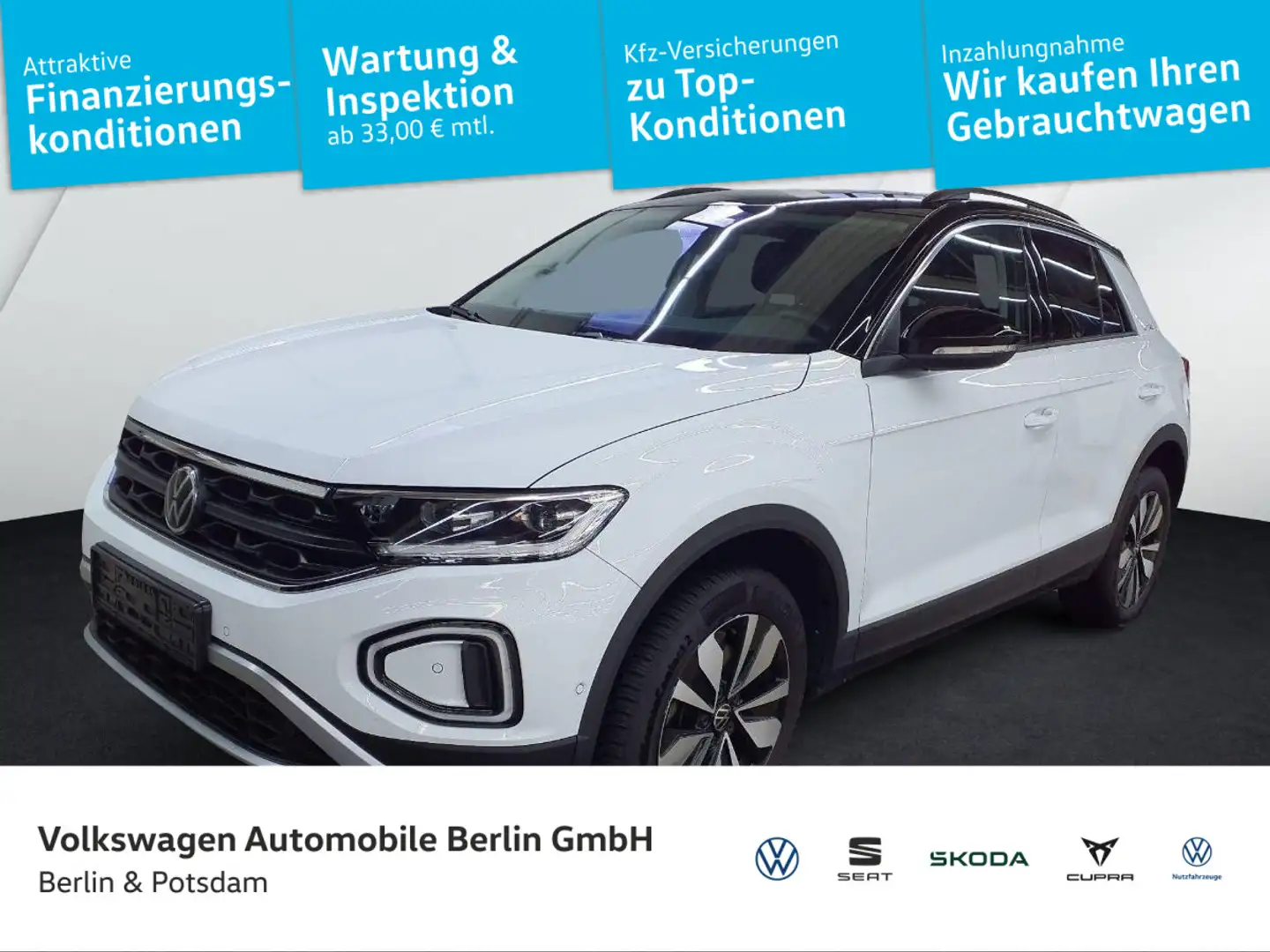 Volkswagen T-Roc 2.0 TDI Goal AHK Kamera LED APP Navi SHZ Weiß - 1