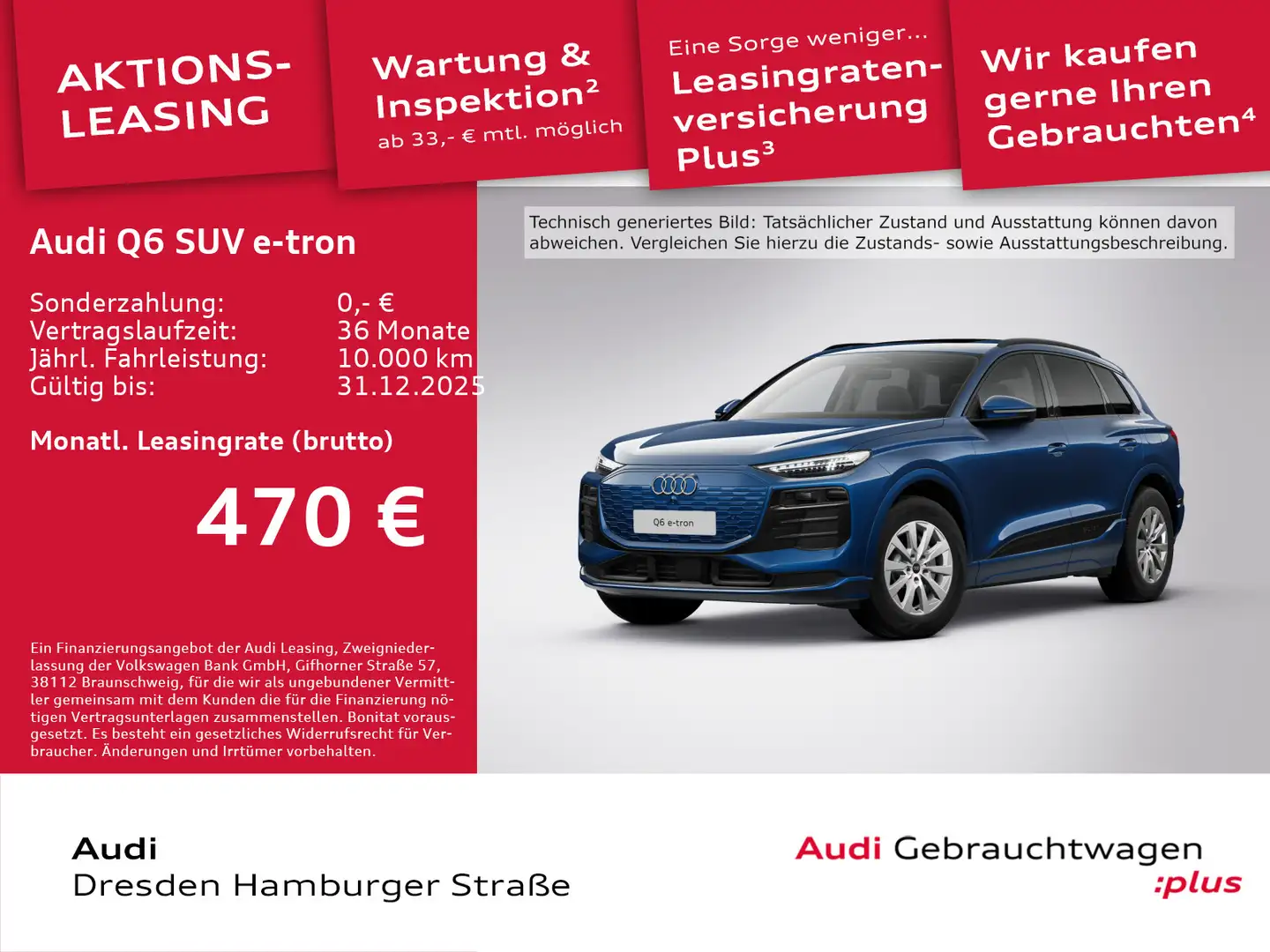 Audi Q6 e-tron Tech LED Panorama Wärmepumpe Blau - 1