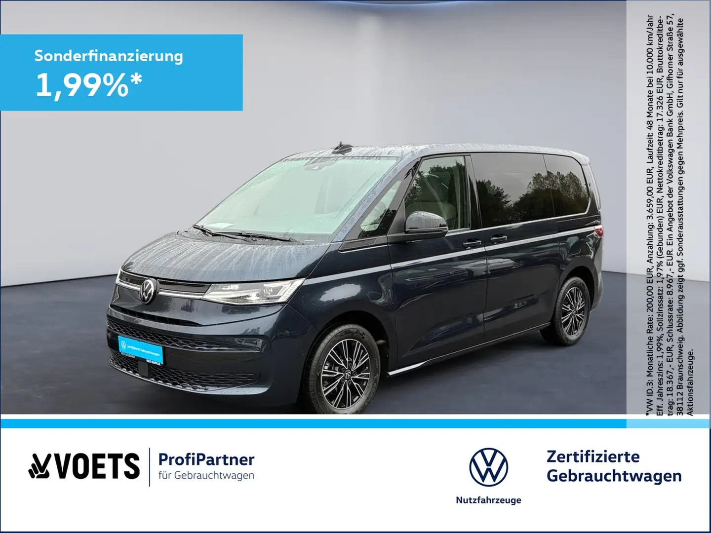 Volkswagen T7 Multivan Life KÜ 2.0 TDI DSG AHK+PANO+RearView Blau - 1