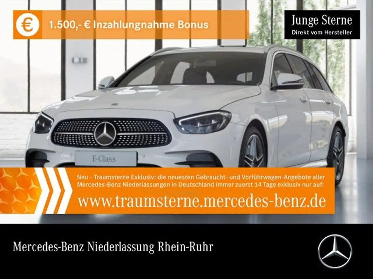 Mercedes-Benz E 300 e T AMG+AHK+LED+KAMERA+TOTW+KEYLESS+9G Weiß - 1