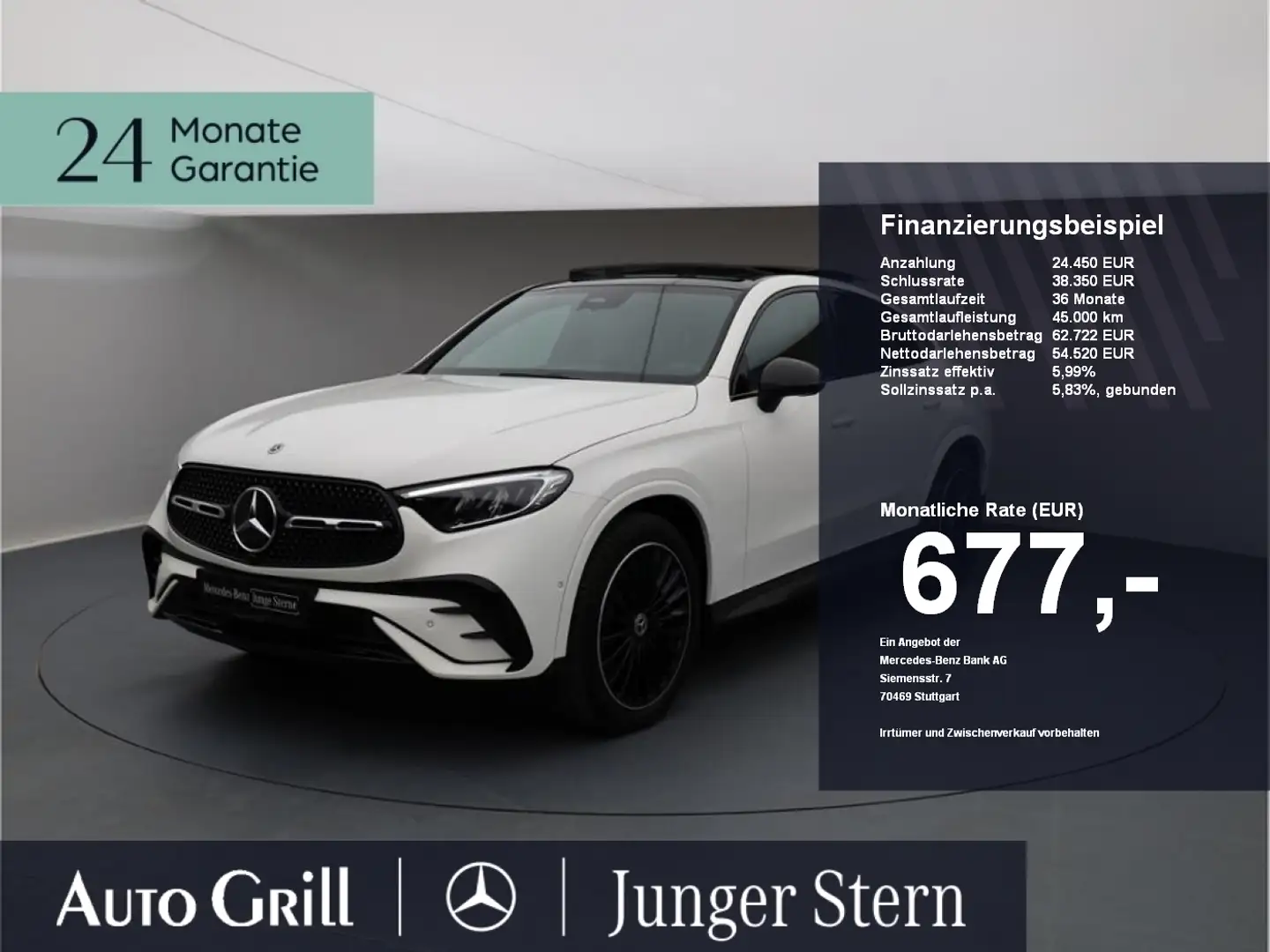 Mercedes-Benz GLC 450 d 4M Cp. AMG Night Pano Distronic Kamera Blanco - 1