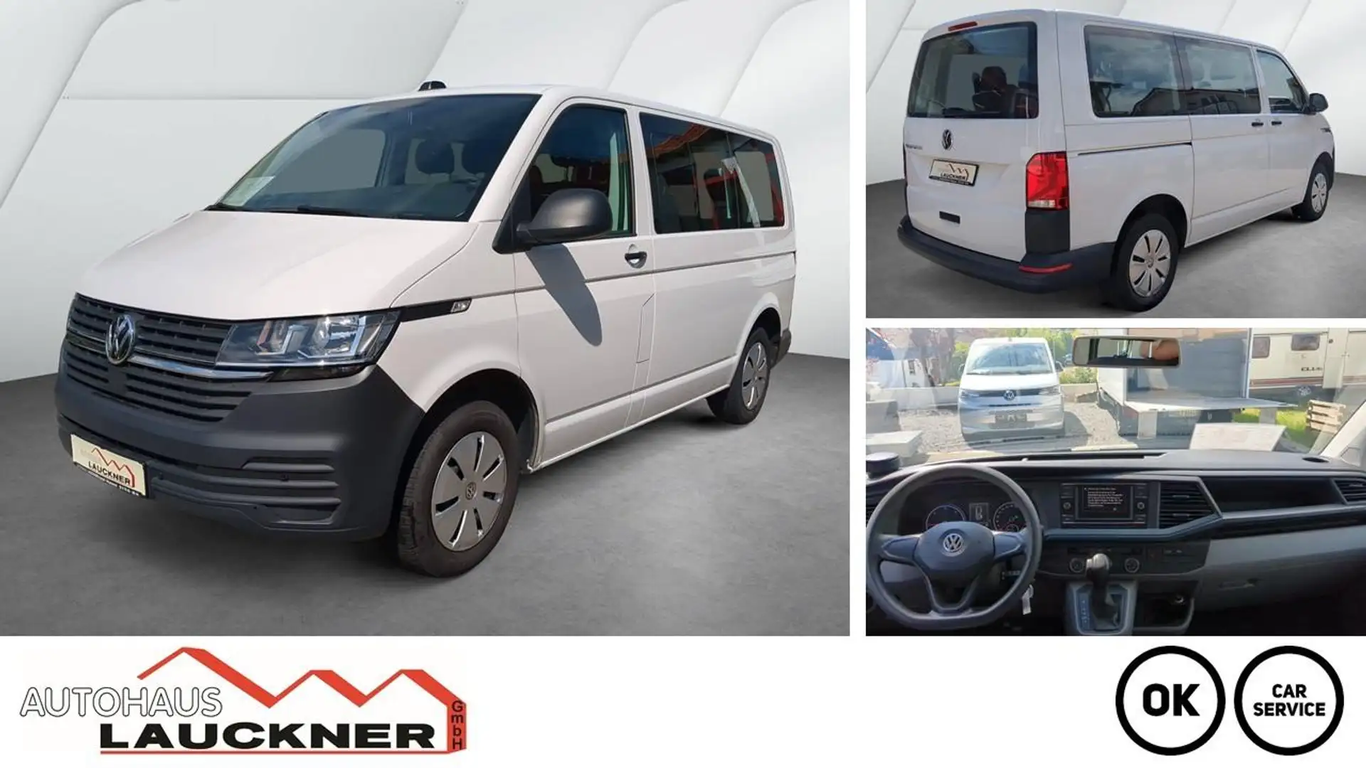 Volkswagen T6 Transporter T6.1 Kombi 2.0 TDI DSG 9-Sitzer/PDC/GRA/2xKlima Weiß - 1