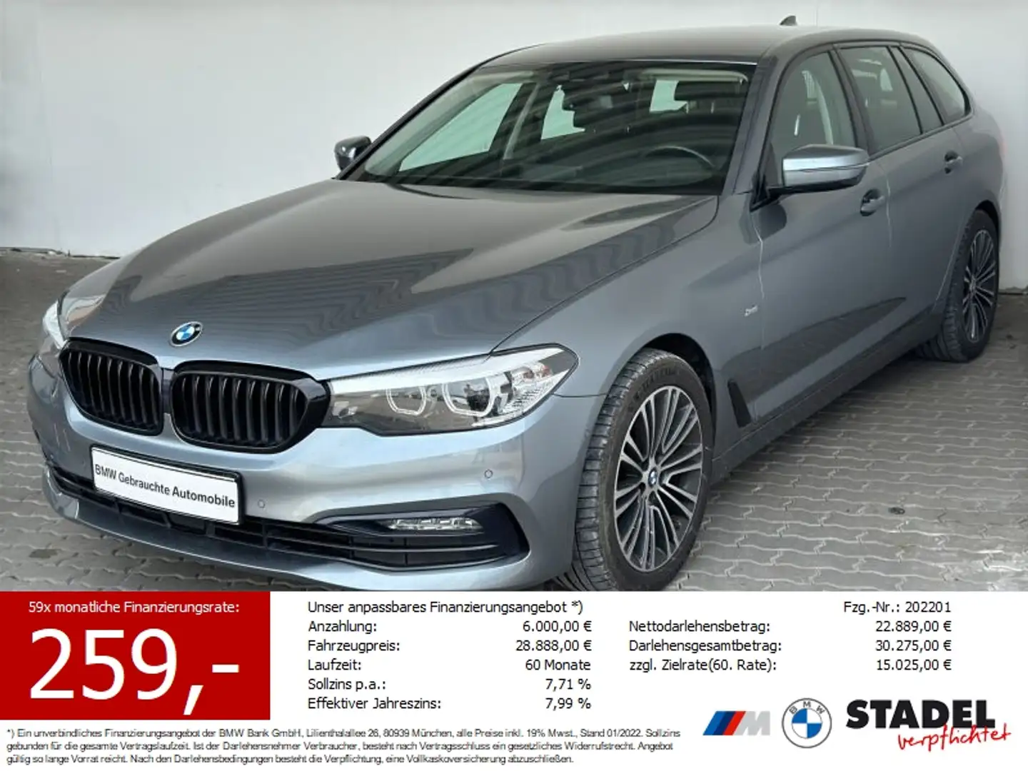BMW 540 i xDr Tour. Sport Line Navi.LED.ACC.RFK.HuD Bleu - 1