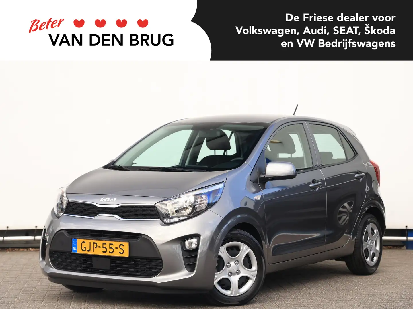 Kia Picanto 1.0 DPi ComfortLine 67pk | NL- auto | Aircondition Grijs - 1