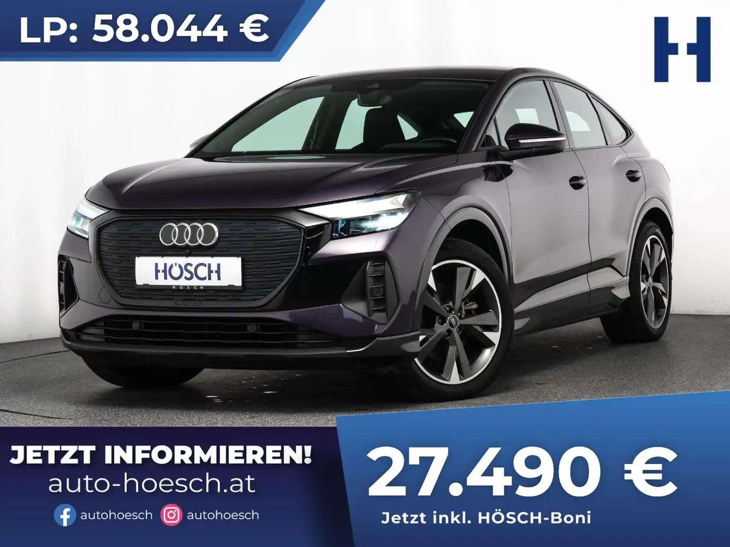 Audi Q4 e-tron SB 35 Adv. 20" BLACK DYNAMIK R-KAM -53% Violett - 1