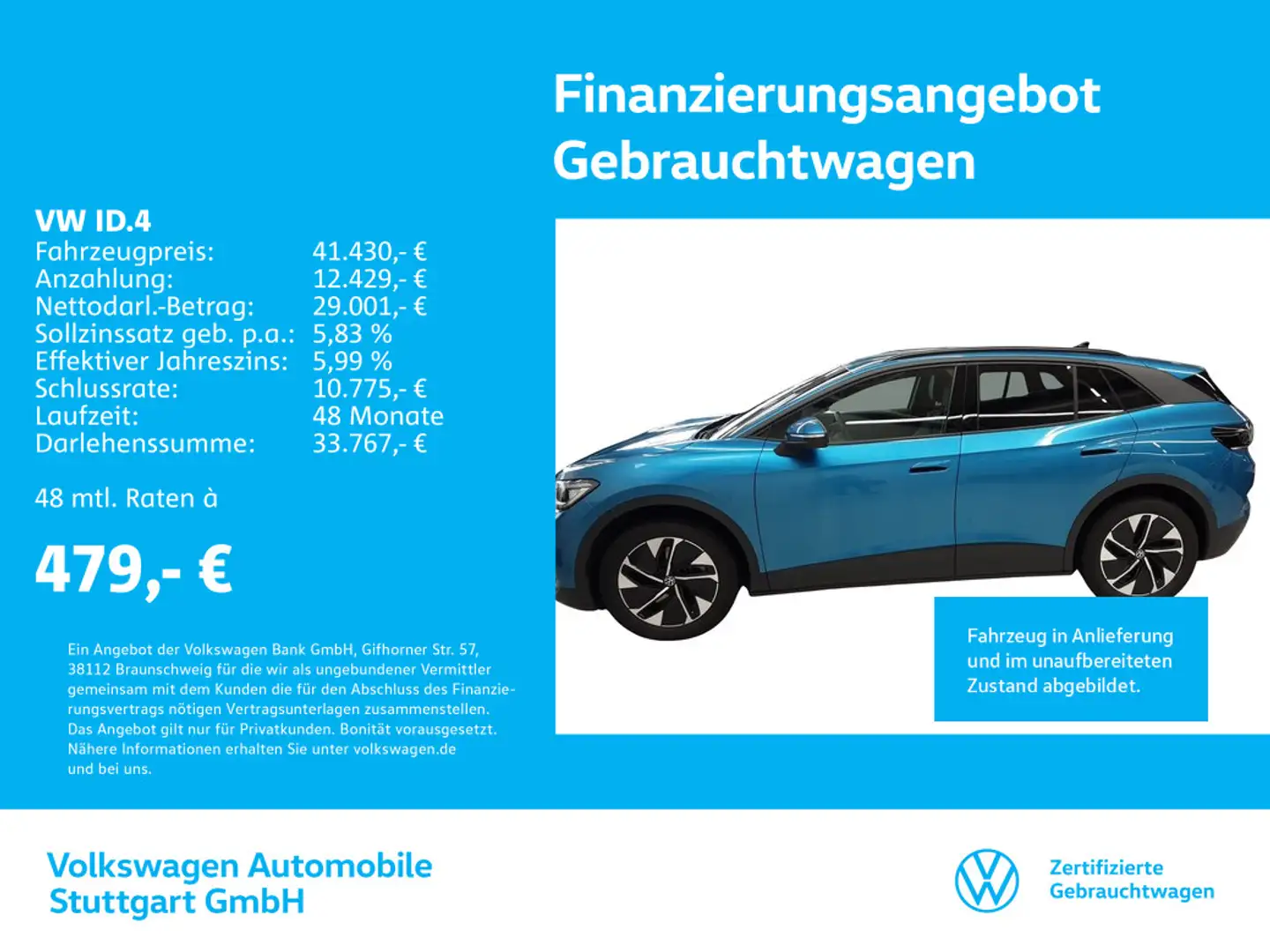 Volkswagen ID.4 Pro Navi AHK Kamera Standheizung Blau - 1