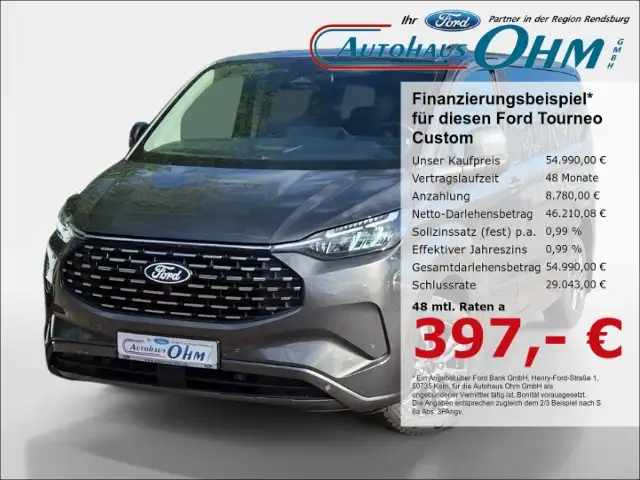 Ford Tourneo Custom 340 L1 Titanium 2.5 PHEV - B&O - ACC -