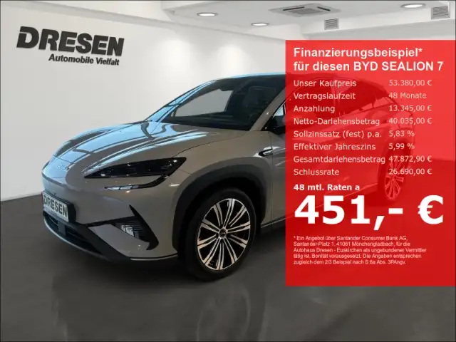 BYD Sealion 7 Design AWD 82,5 kWh Panorama/Sitzheizung-belüftung