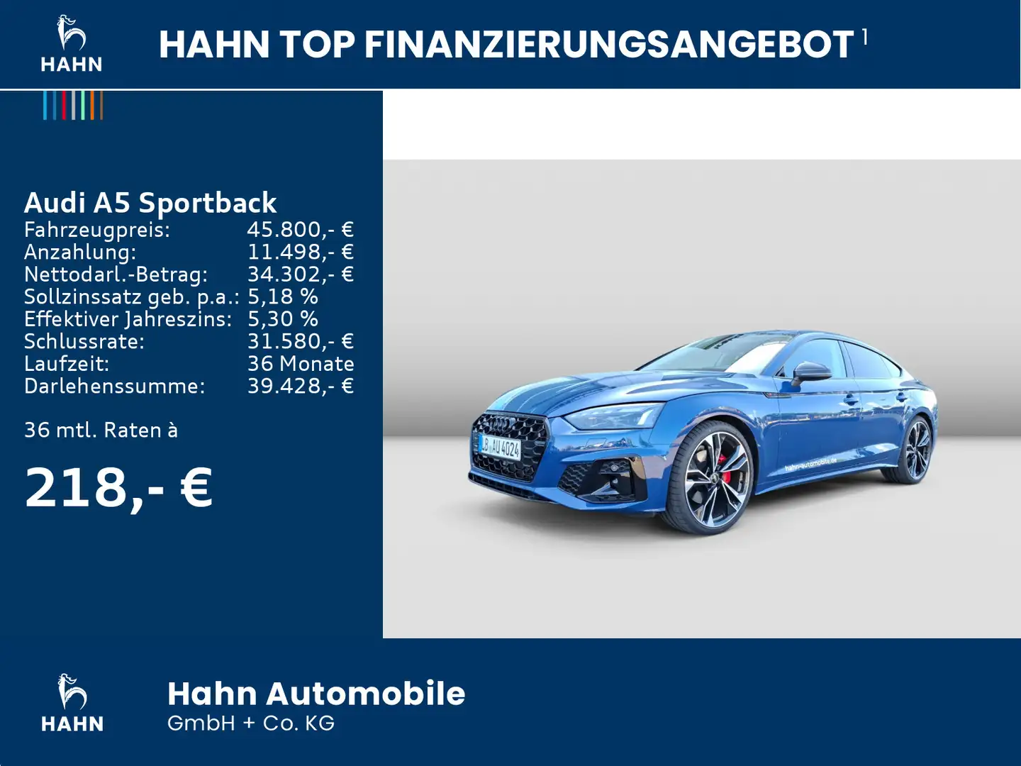 Audi A5 S line TDI quattro - Businesspaket Bleu - 2
