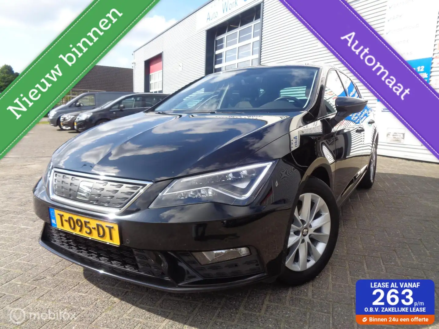 SEAT Leon 1.0 EcoTSI Style Business Intense/AUTOMAAT/DSG-7/A Zwart - 1