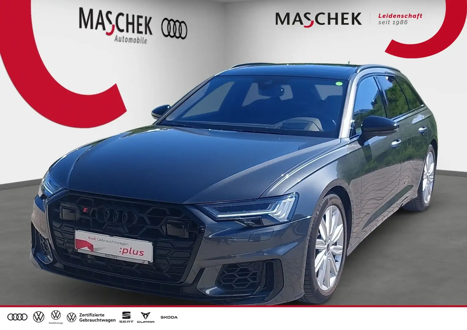 Audi S6 Avant Carbon HD-Matrix Pano Black Massage AHK B&O Сірий - 1