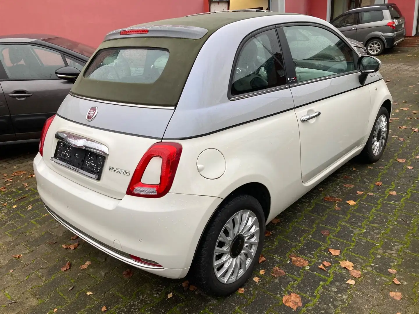 Fiat 500C -Cabrio-DolceVita-Bicolore-Leder-1HD-DAB-PDC Weiß - 2