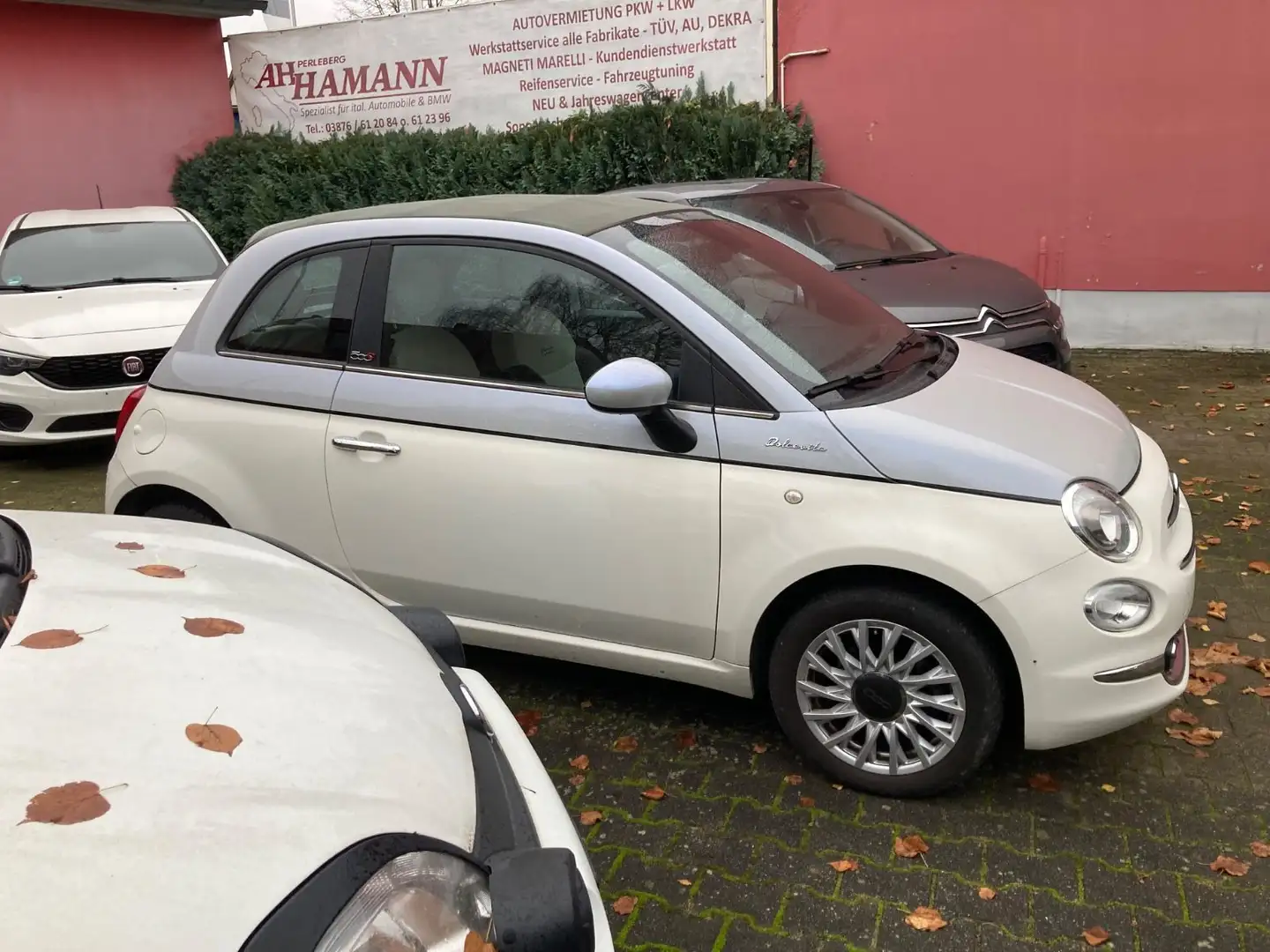 Fiat 500C -Cabrio-DolceVita-Bicolore-Leder-1HD-DAB-PDC Weiß - 1