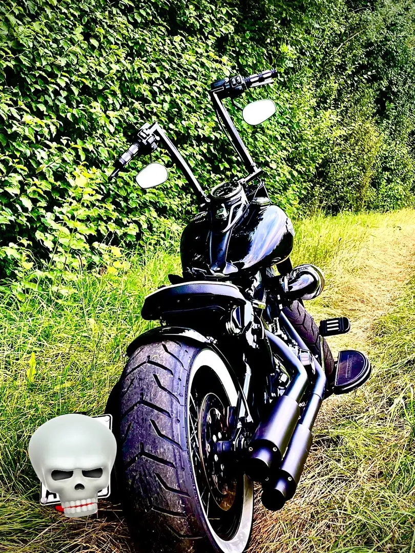 Harley-Davidson Softail Slim 200 Hinterreifen, Hochlenker, Klappen Auspuff Negru - 1