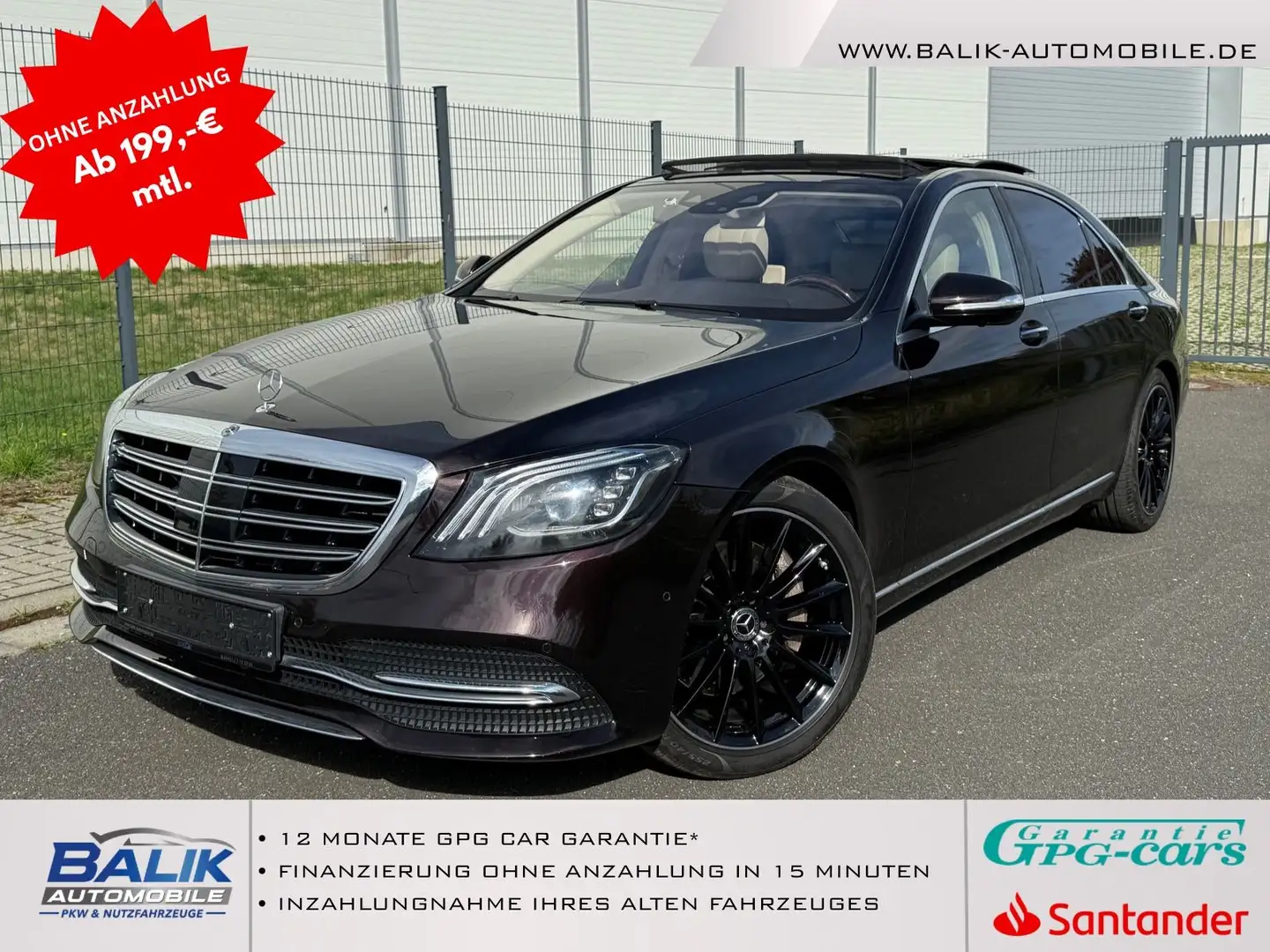 Mercedes-Benz S 400 d 4Matic L*MANUFAKTUR*FOND TV*NACHTSICHT* Schwarz - 1