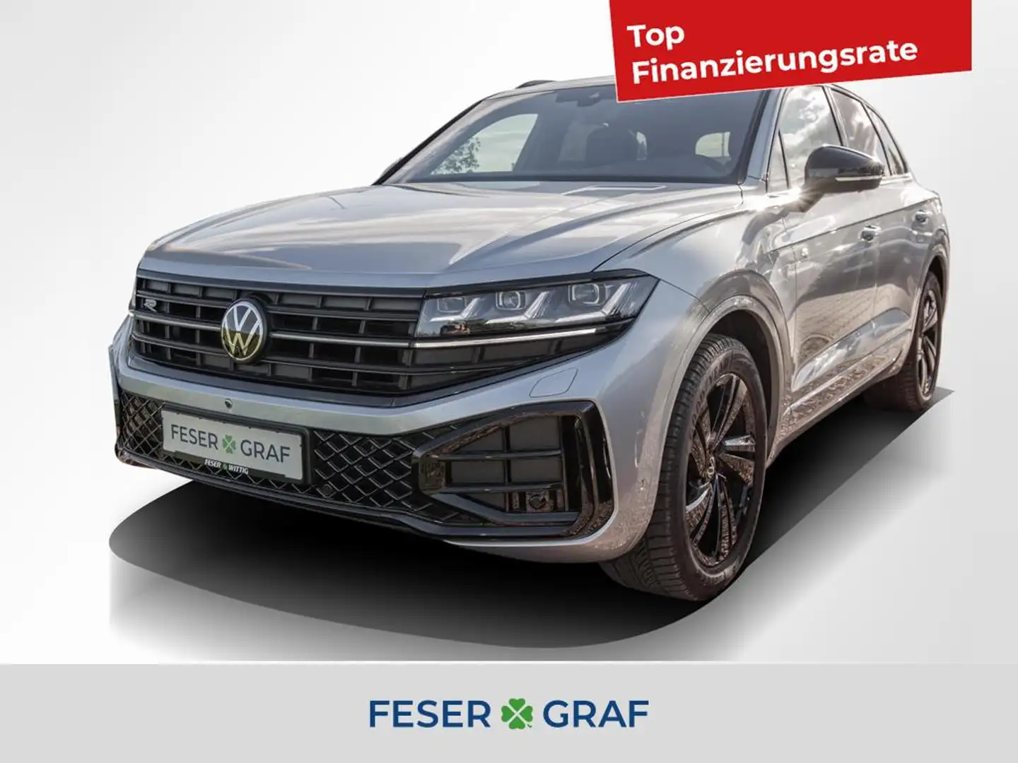 Volkswagen Touareg 3.0 TDI R-Line 4M Autom HUD/AHK/Pano/BlStyle/Dynau Silber - 1