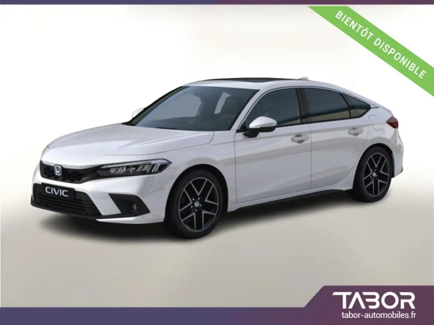 Honda Civic e:HEV 184 Advance GPS cuir Pano Key Blanc - 1