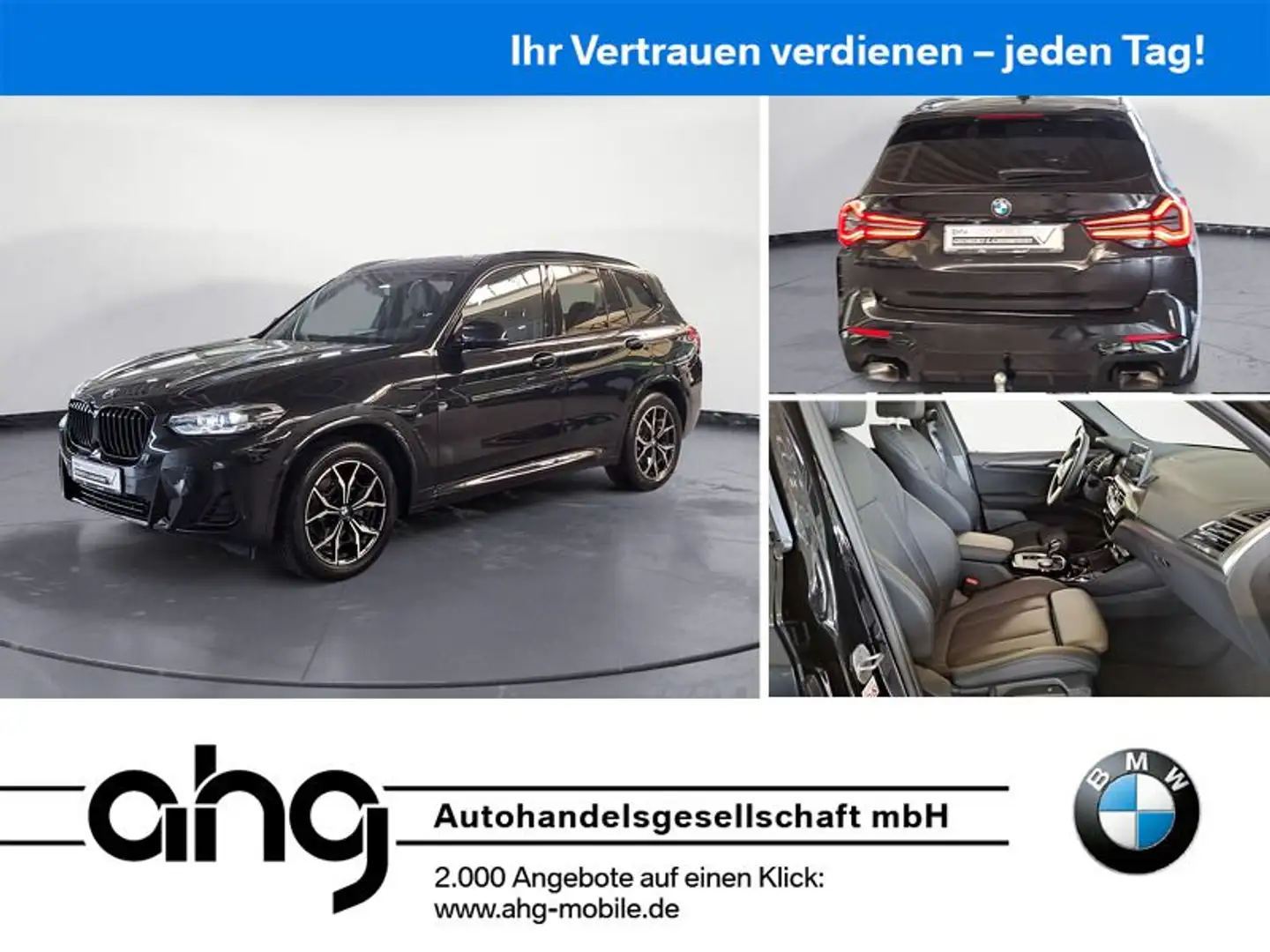 BMW X3 xDrive20d AT M Sportpaket Klimaaut. AHK Schwarz - 1