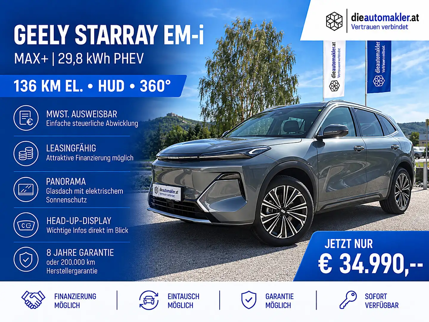 Geely Starray EM-i Geely Starray EM-i MAX+ |29,8 KW/h|VOLLAUSSTATT... Grau - 1