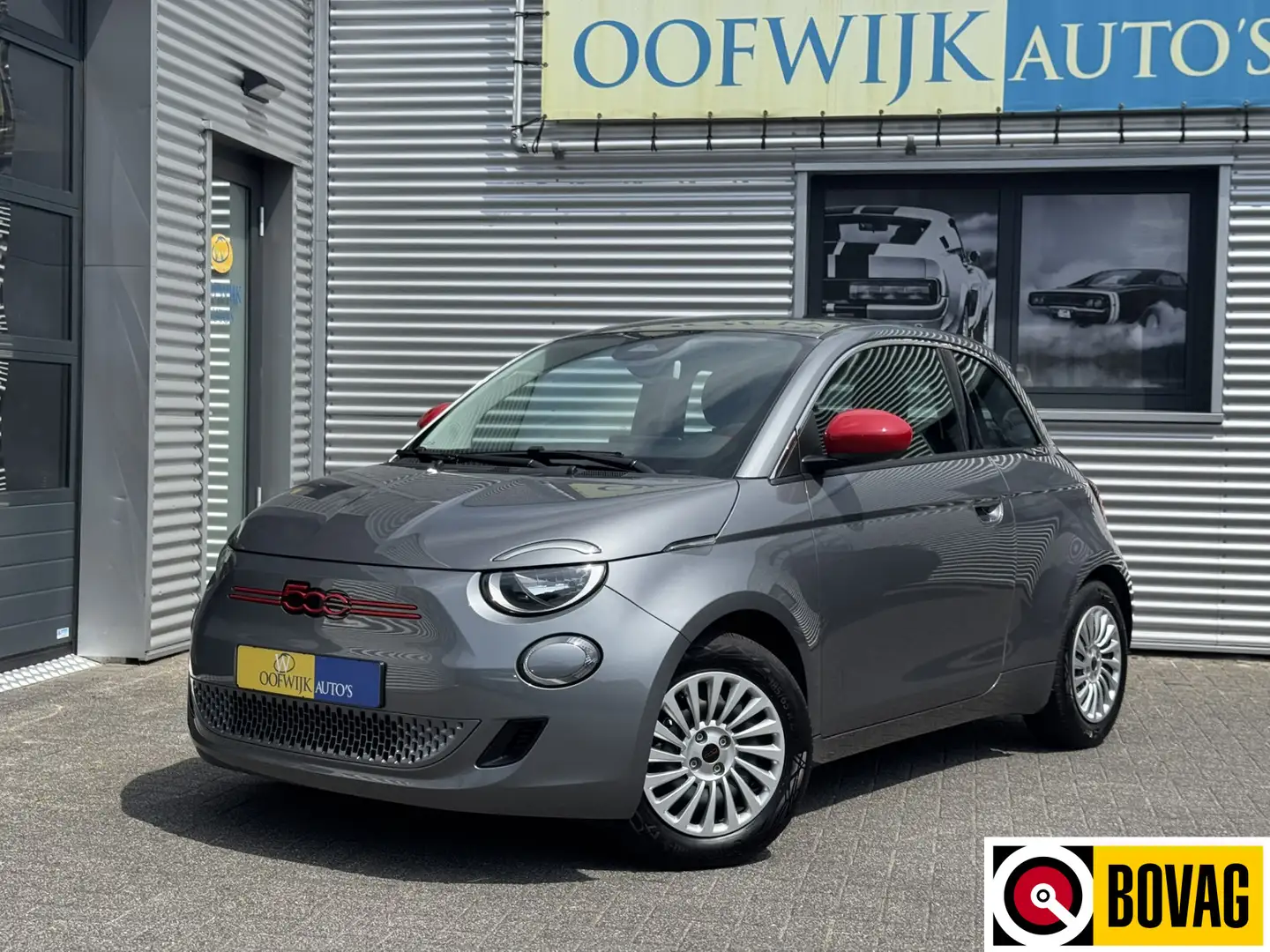 Fiat 500 RED 42 kWh Clima Navi CarPlay Cruise-Control  Led Grijs - 1