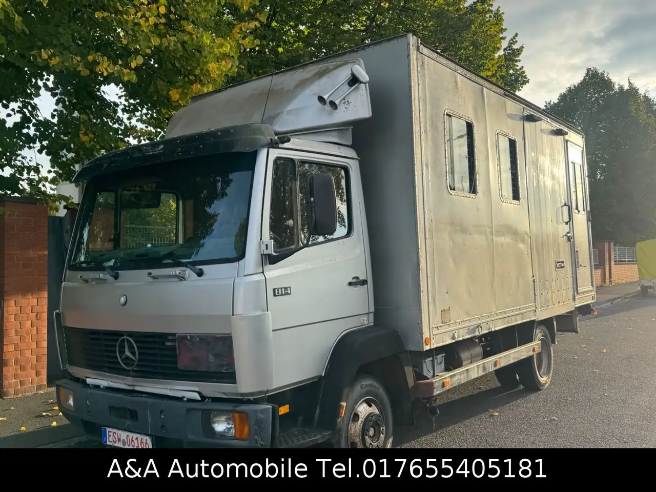 Mercedes-Benz 814 6 Zylinder Pferdetransporter Blatt-Blatt, foto 1