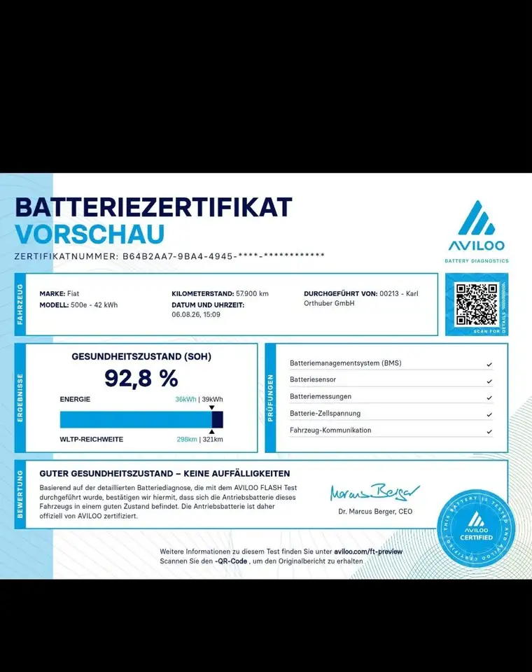 Fiat 500 E (Icon) 42kwh*1.BESITZ/NAV/FREISPRECH/KLIMAAUT./LED/*, миниатюра 29