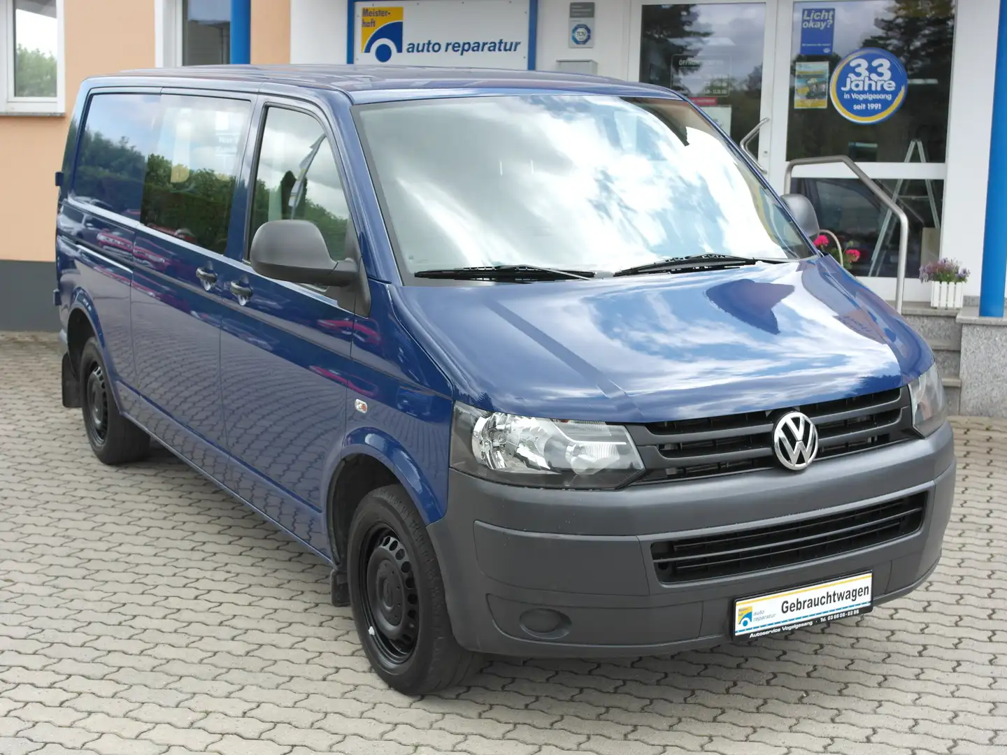 Volkswagen T5 Transporter Kasten lang, Klima, MwSt ausweisbar Blau - 1