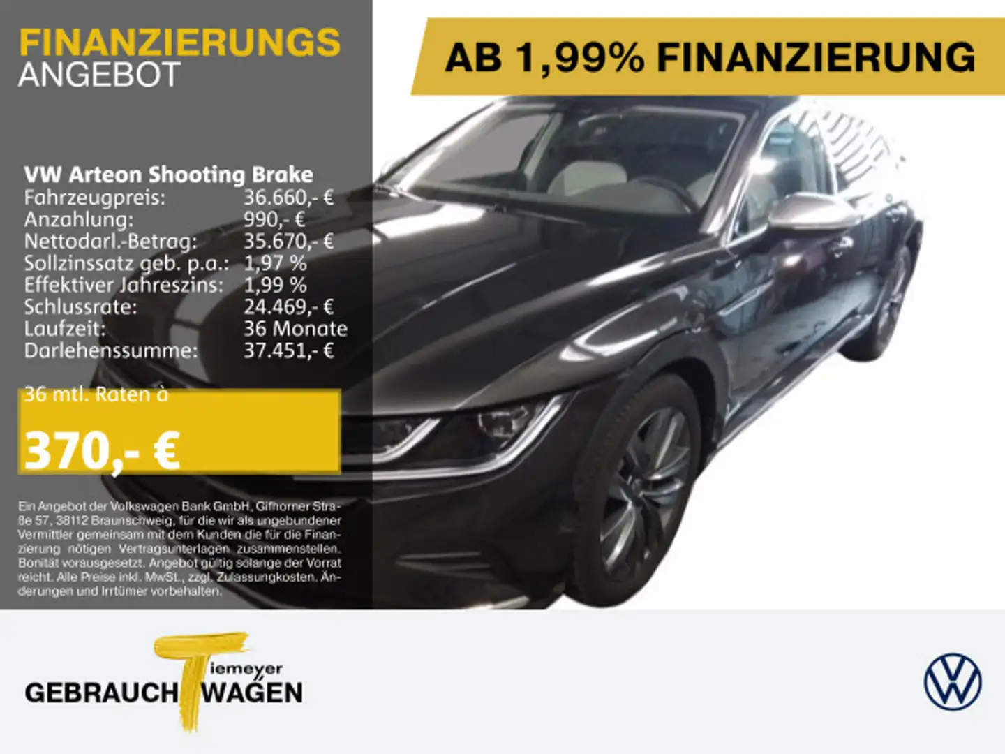 Volkswagen Arteon 2.0 TDI DSG ELEGANCE AHK D Grau - 1
