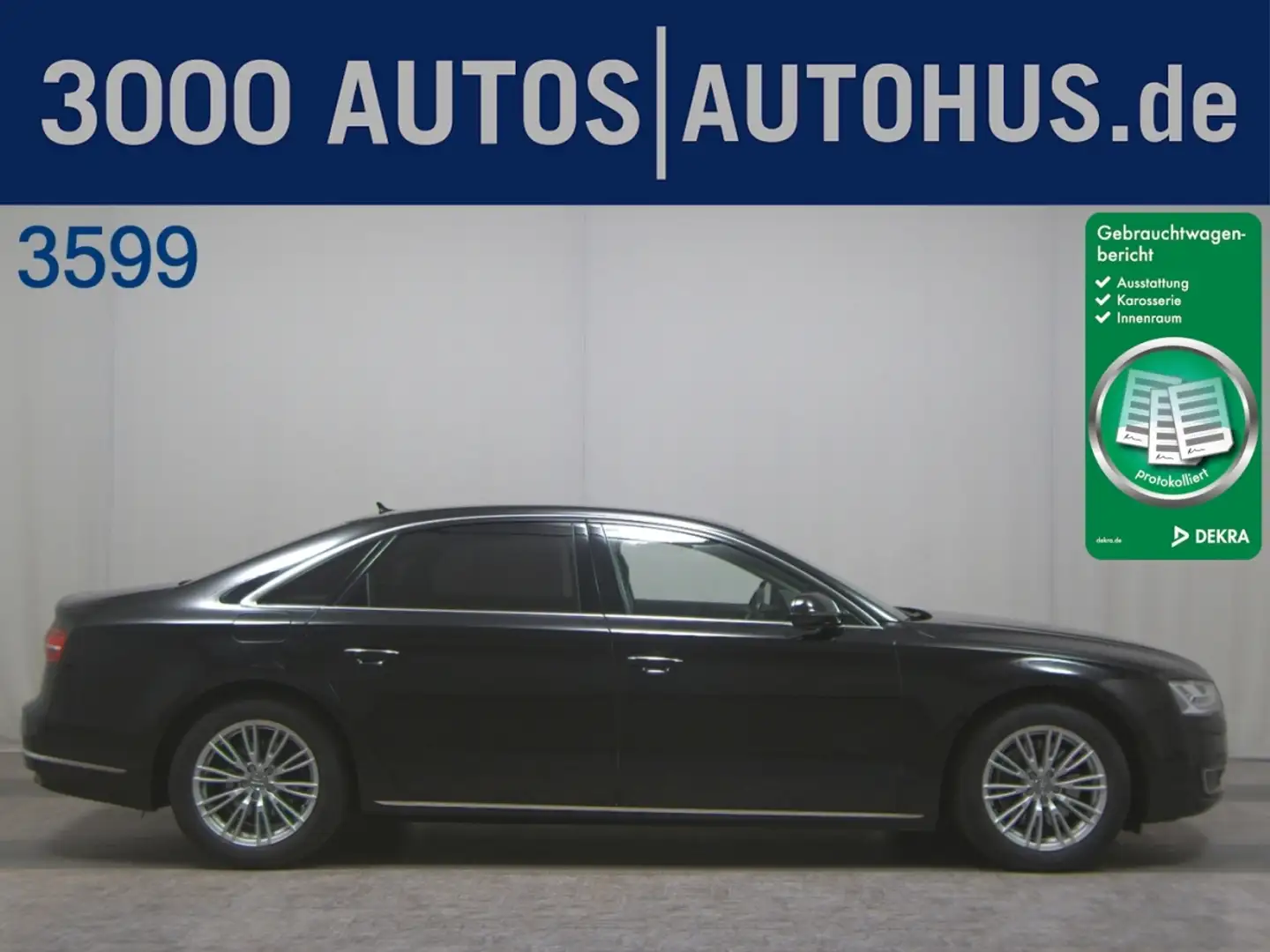 Audi A8 Lang 3.0 TDI Qu. Lang Leder Navi GSD Matrix Zwart - 1
