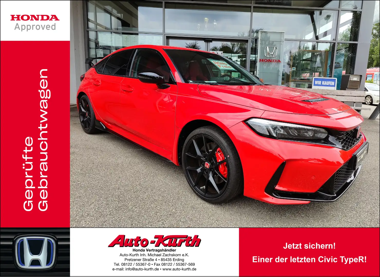 Honda Civic Civic 2.0 VTEC Turbo Type R -Lagerfahrzeug! Rot - 1