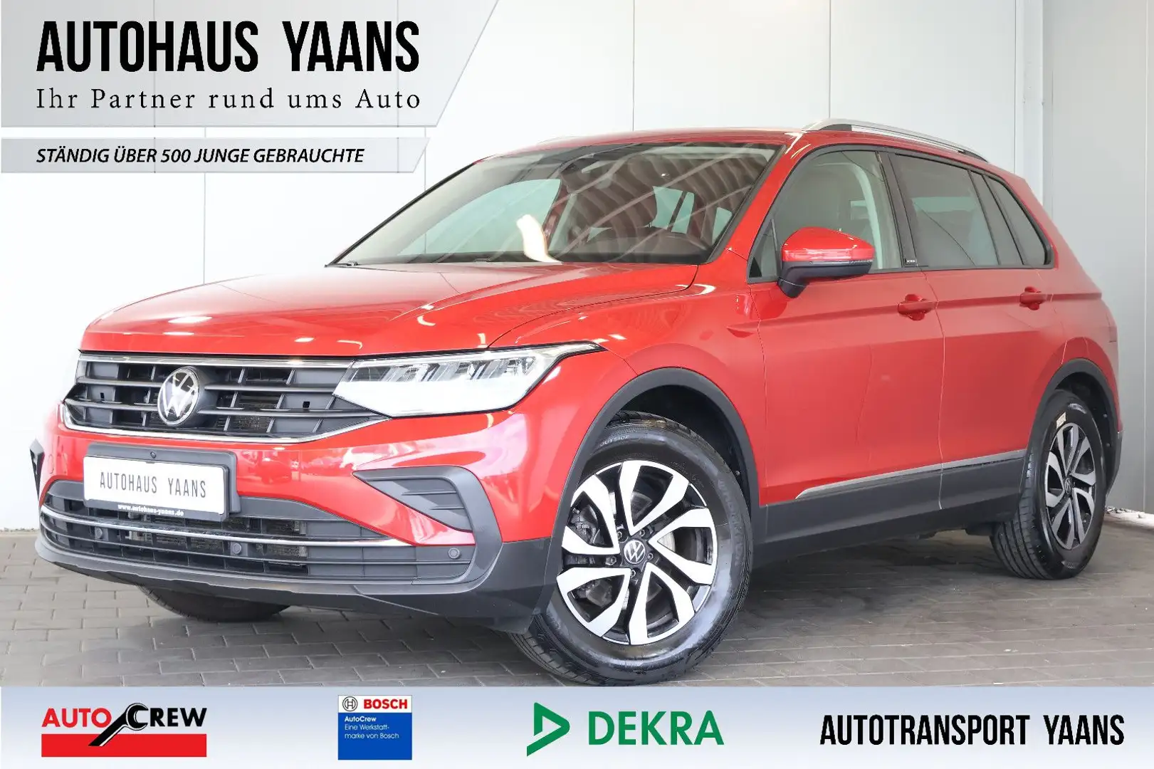 Volkswagen Tiguan 2.0 TDI DSG Active ACC+360°+LED+PANO+AHK Rot - 1