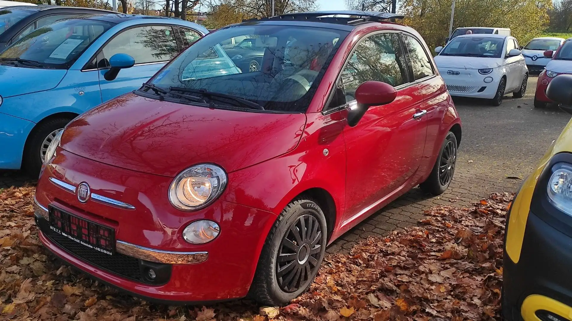 Fiat 500 1,2 Schiebedach, Sitzheizung Rot - 1