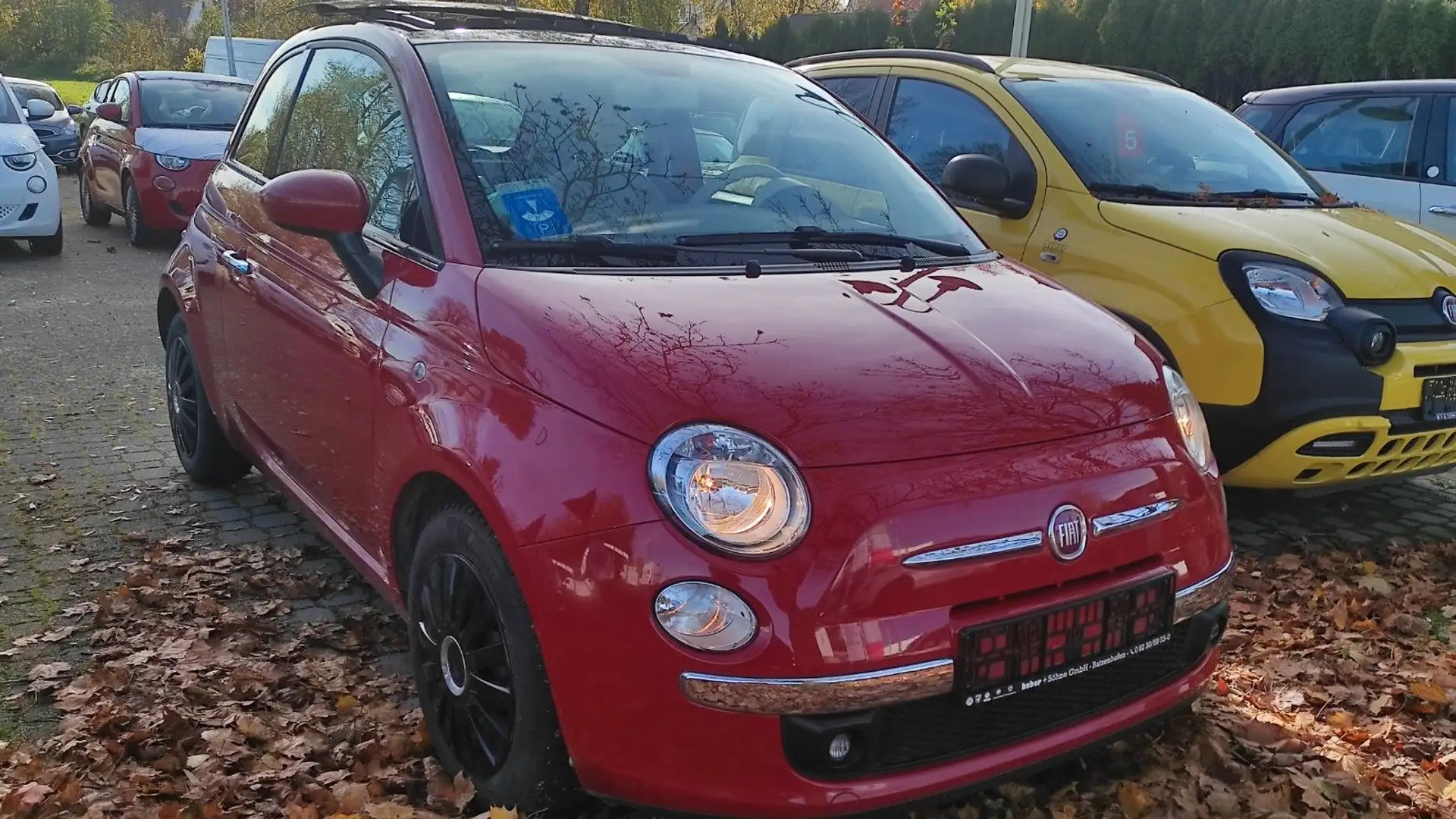 Fiat 500 1,2 Schiebedach, Sitzheizung Rot - 2