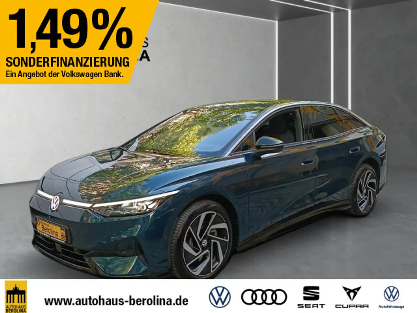 Volkswagen ID.7 Pro *IQ-MATRIX*AHK*360°*ACC*NAV*WärmeP* Blau - 2