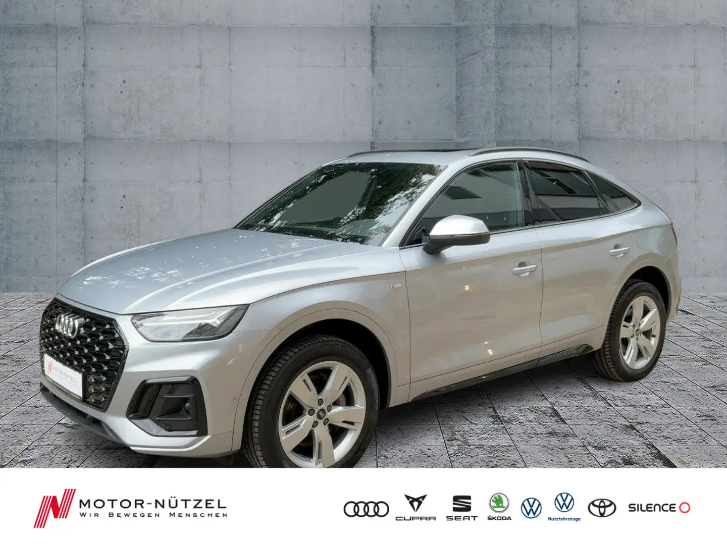 Audi Q5 50 TDI QU S-LINE 5JG+NAVI+AHK+PANO Silber - 1