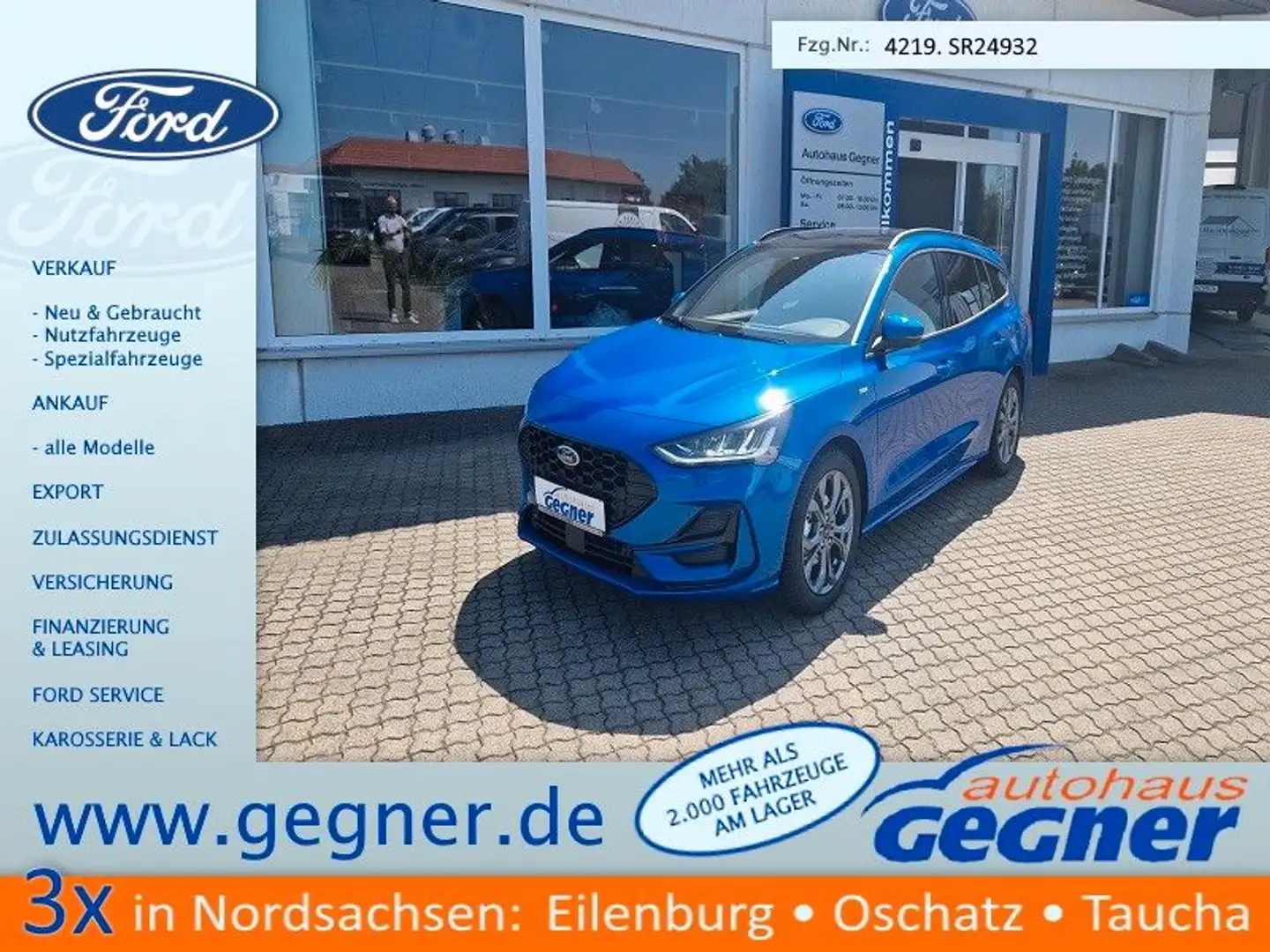 Ford Focus ST-Line Kombi 114kW MHEV AHK B&O Ergo WiPa Blau - 1