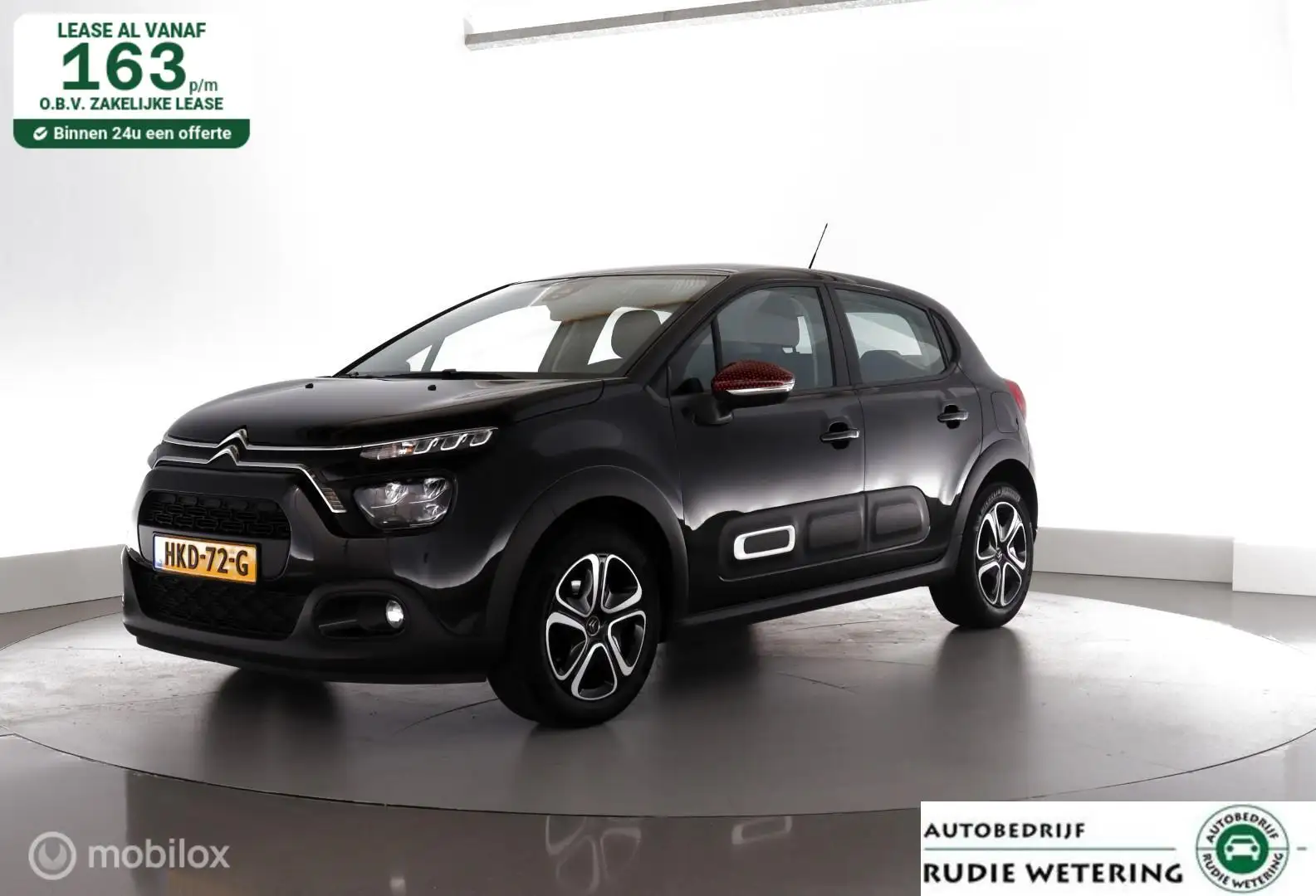 Citroen C3 1.2 83PK Feel led|ecc|applecarplay|dab|pdc Zwart - 1