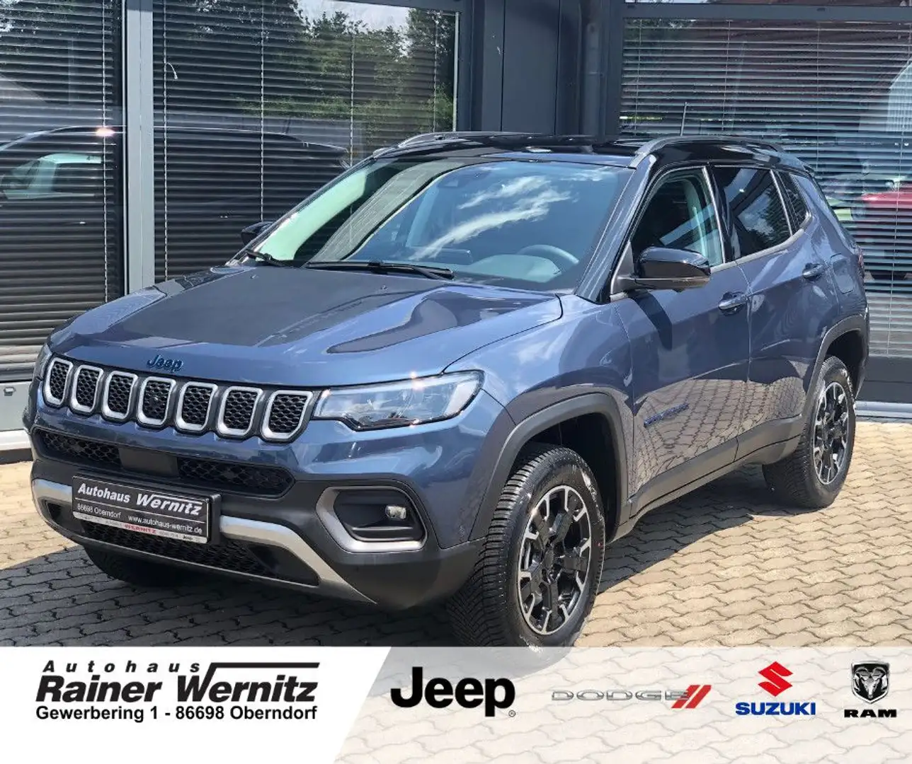 Jeep Compass 1.3 PHEV High Upland 4WD 240PS Blau - 1