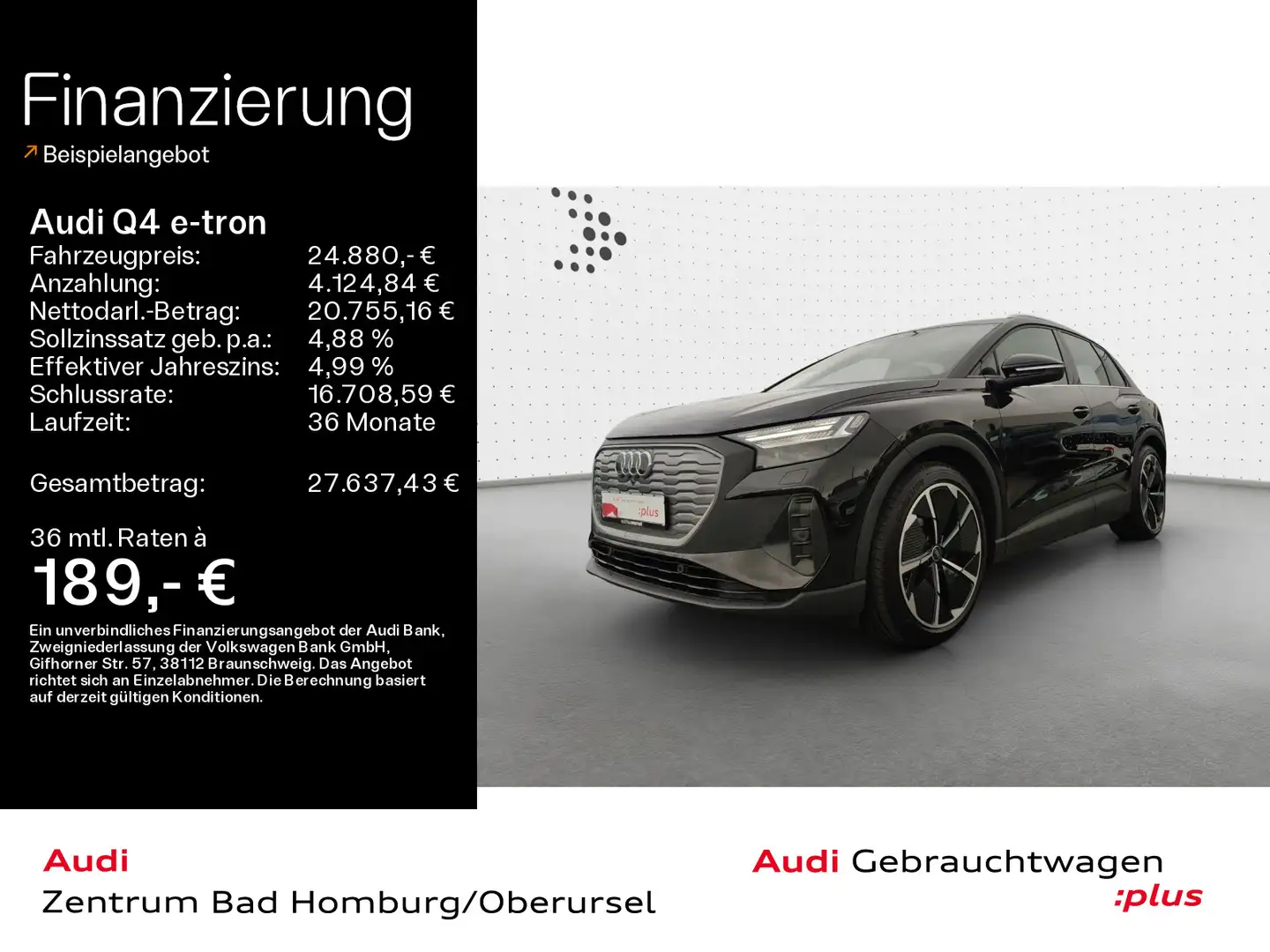 Audi Q4 e-tron 40*Navi*Matrix*Alu*SONOS*PDC*Virtual C Noir - 1