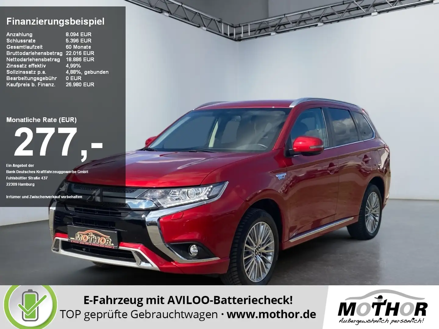 Mitsubishi Outlander Spirit 2.4 PHEV TEMP KAM SHZ NAVI Rot - 1