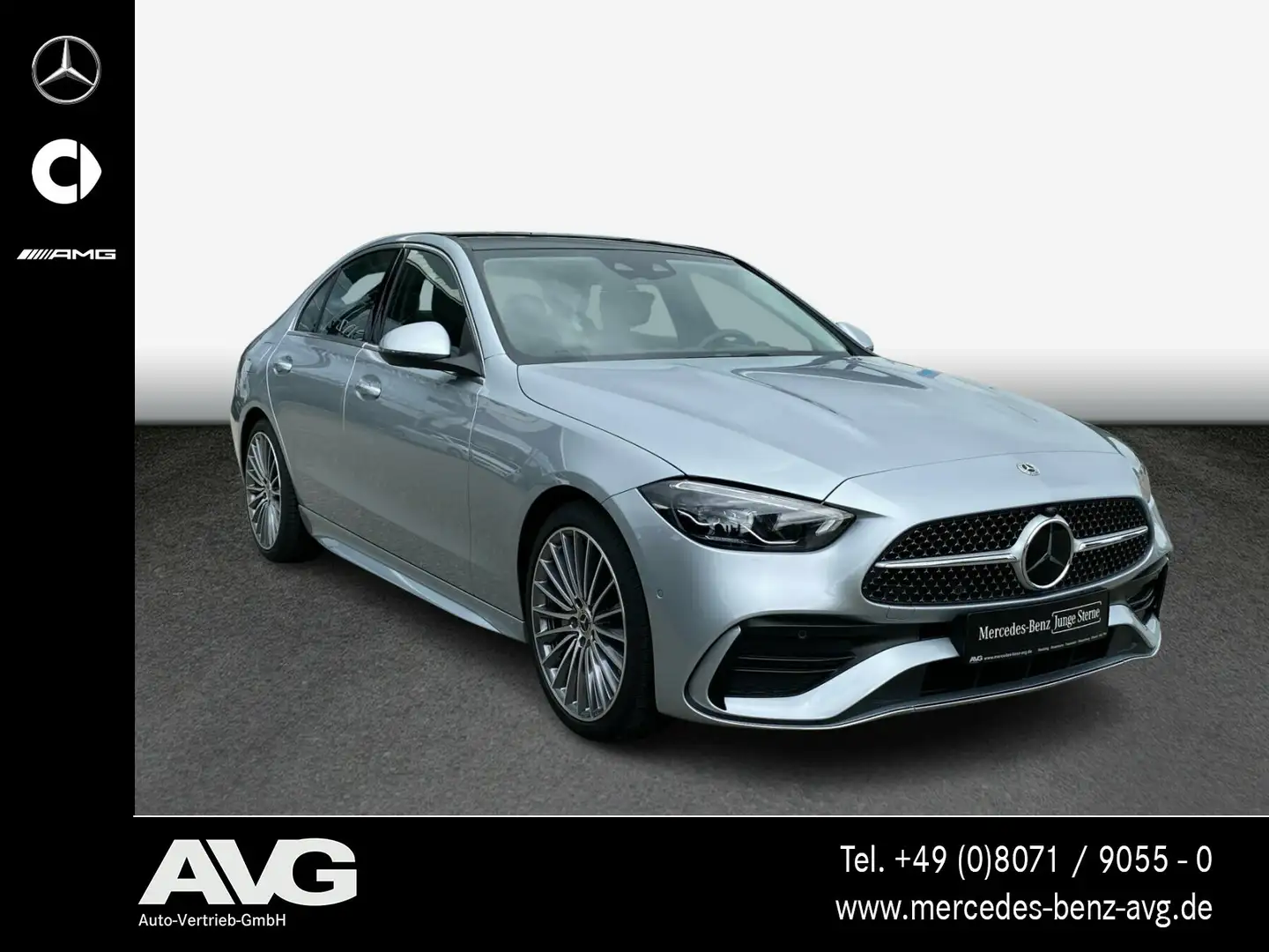 Mercedes-Benz C 300 C 300 AMG-Advanced-Plus Pano Distr. 19" Memory LED Zilver - 2