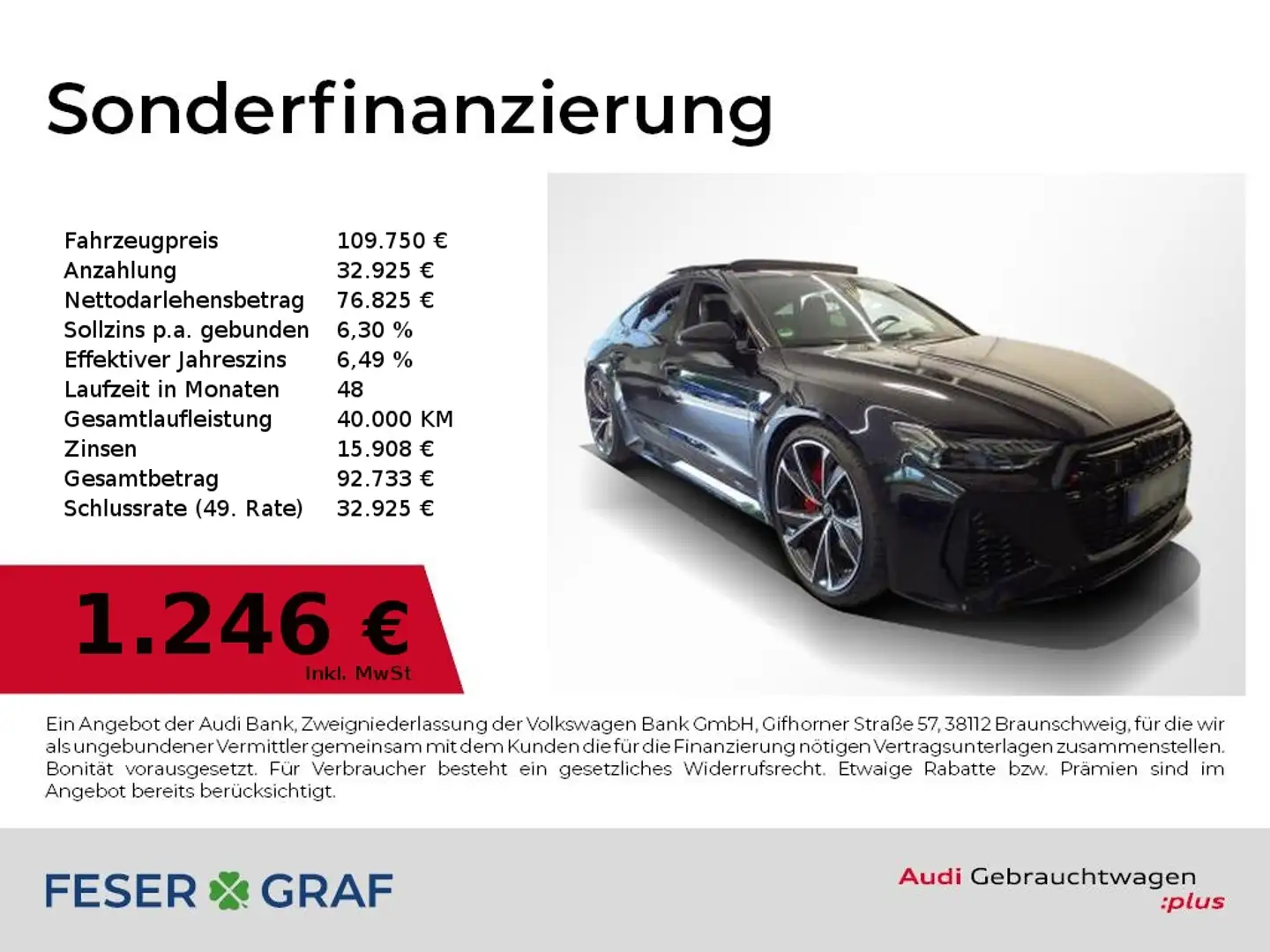 Audi RS7 Keramik,Pano,HUD,HDMatrix,Standhzg,RS-Sportabgas Schwarz - 1
