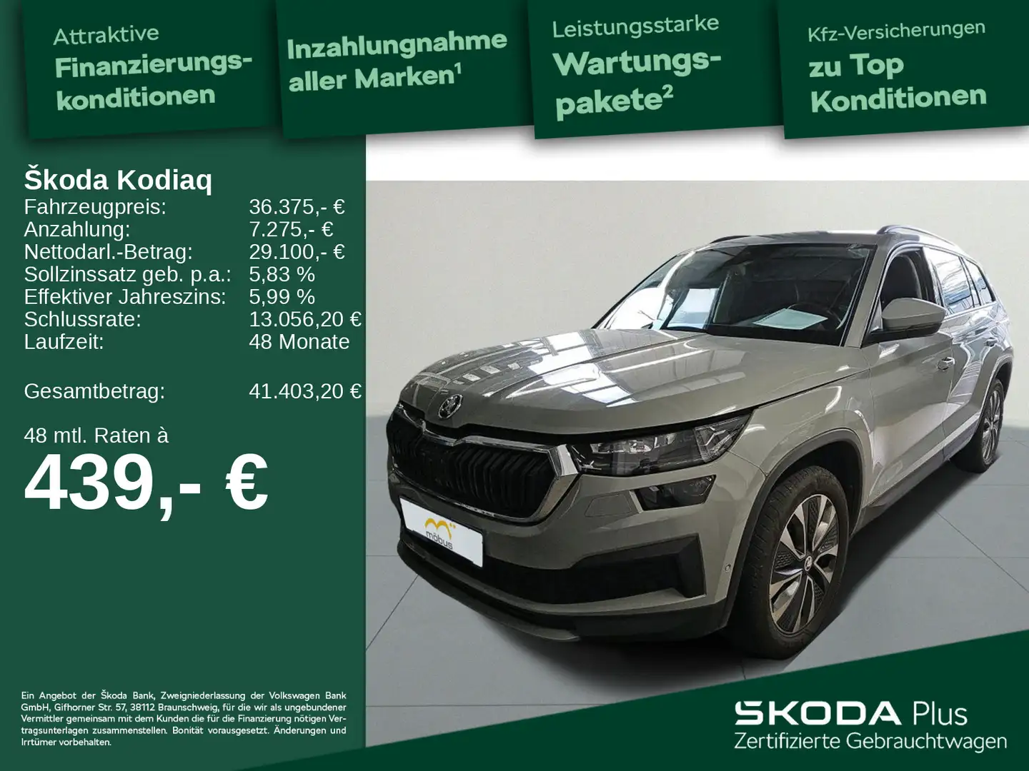 Skoda Kodiaq 2.0 TDI Tour *4X4*DSG*APP*MATRIX*RFK*NAV* Grau - 1