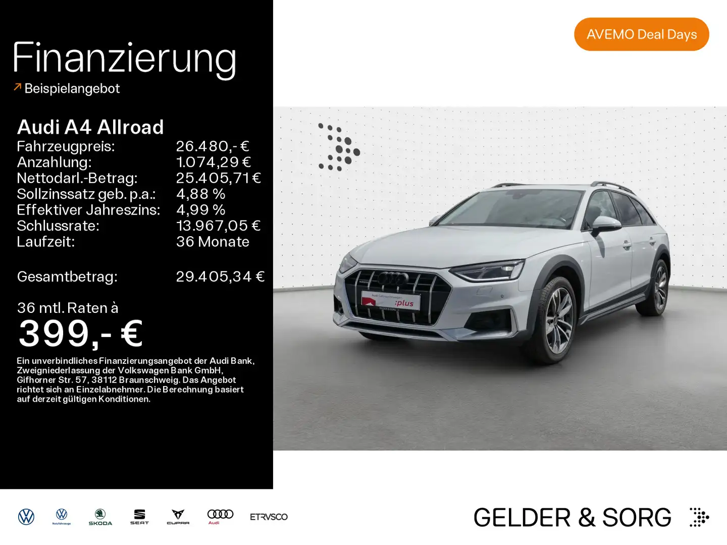 Audi A4 A4 allroad 45 TFSI qu. Stand*Pano*HuD*Kamera Weiß - 1
