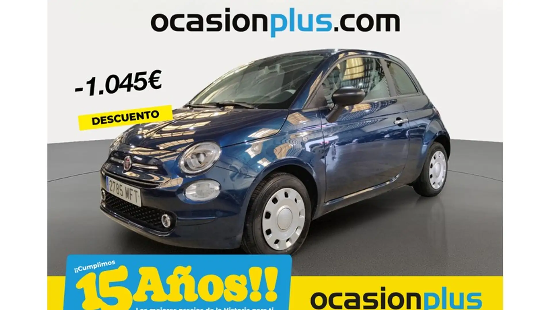 Fiat 500 1.0 Hybrid Dolcevita 52kW Blauw - 1