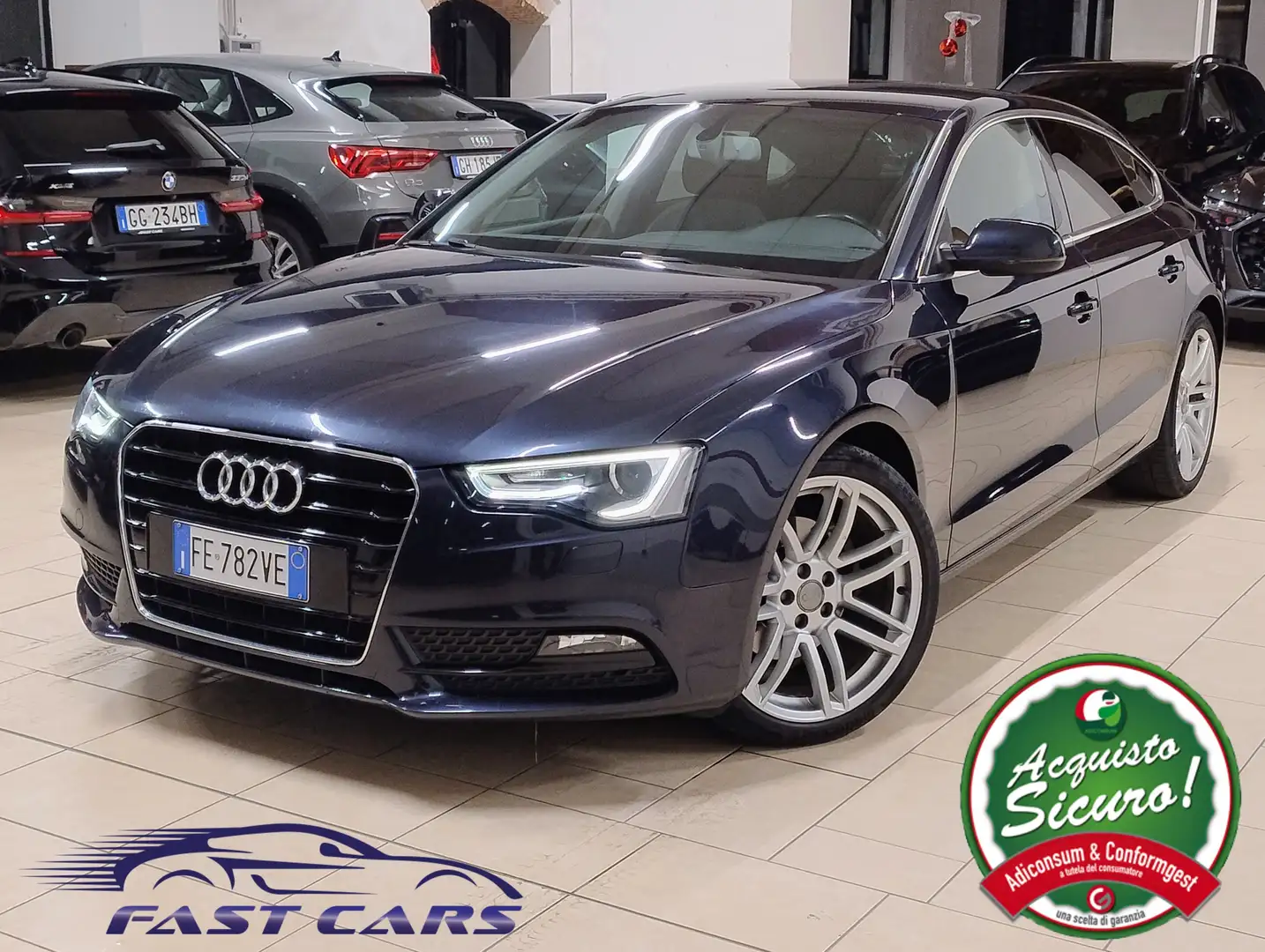 Audi A5 Sportback 2.0 tdi Advanced 150cv E6 *PELLE*CRUISE Bleu - 1