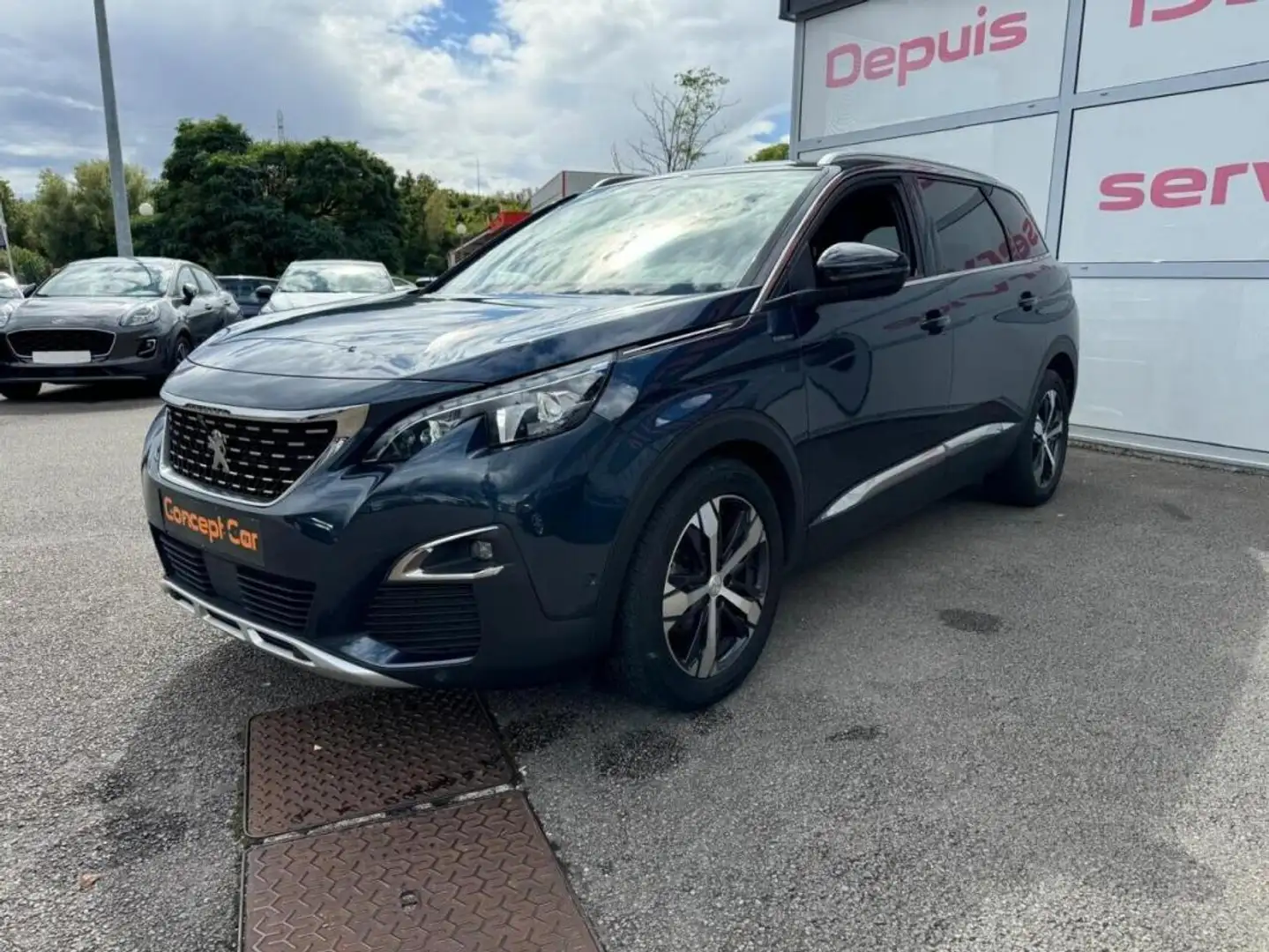Peugeot 5008 GT Line 1.5 BlueHDi 130cv + ATTELAGE + PACK CUIR + Bleu - 2